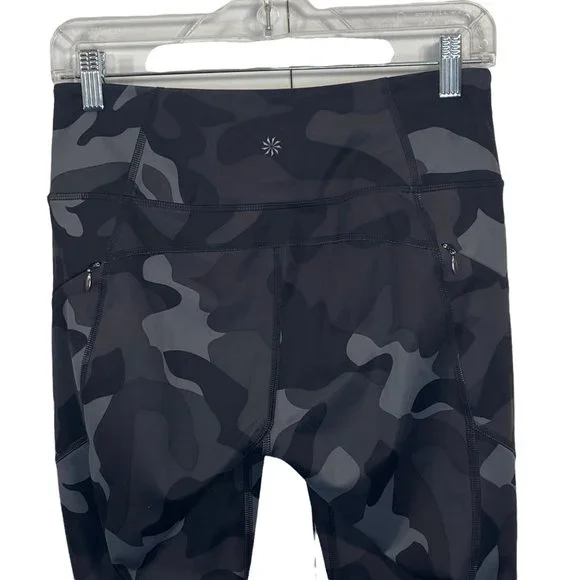 Athleta Camo Contender Leggings 7/8 Zip Pocket size S - Picture 5 of 13
